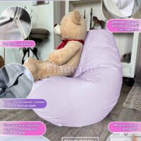 Кресло мешок Груша Макси велюр наоми однотонный (инфографика)