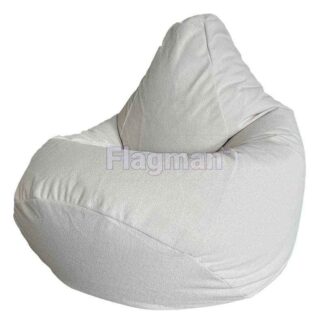 Кресло мешок Груша Summer 02 (кремовый) (велюр)