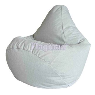 Кресло мешок Груша Summer 05 (светло-серый) (велюр)