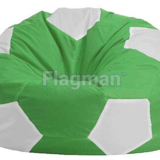 Кресло мешок Мяч Зеленый, белый (оксфорд/дюспо)