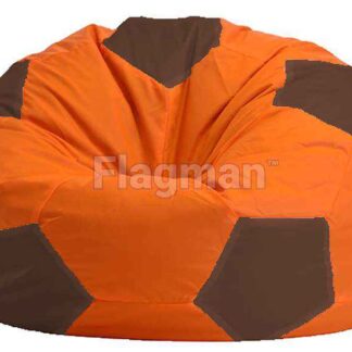 Кресло мешок Мяч Оранжевый, коричневый (оксфорд/дюспо)