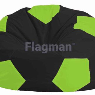 Кресло мешок Мяч Черный, салатовый (оксфорд/дюспо)