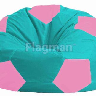 Кресло мешок Мяч Бирюзовый,розовый (оксфорд/дюспо)